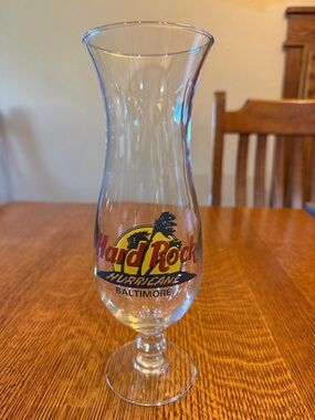 Hard Rock Cafe Clear BaltimoreHurricane Glass